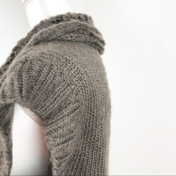 Wow Couture Brown Open Circle Chunky Knit Cardigan - Picture 4 of 8